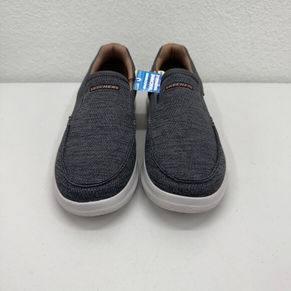 Skechers Hasting Marco Grey Black Slip On Relaxed Memory Foam Shoe 205367 Men 13 - Picture 2 of 8